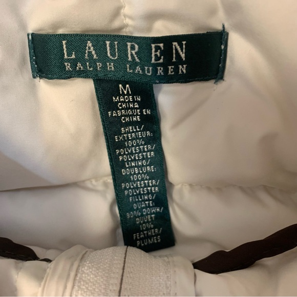 Lauren Ralph Lauren Quilted Puffer Down Duvet Zip Snap Button Puffer Jacket - Picture 10 of 15